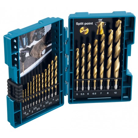 SET DE BROCAS DE METAL HSS-TiN 19PCS MAKITA - SUMINISTROS CAMARA