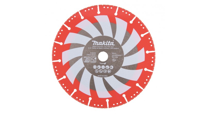 DISCO DE DIAMANTE ESPECIAL RESCATE 230x22,23mm MAKITA - SUMIINISTROS CAMARA