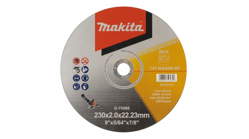 DISCO DE CORTE FINO 230x22,23x2mm WA46R MAKITA - SUMINISTROS CAMARA