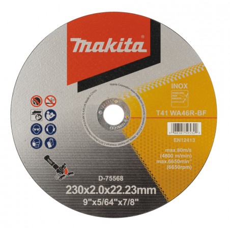 DISCO DE CORTE FINO 230x22,23x2mm WA46R MAKITA - SUMINISTROS CAMARA