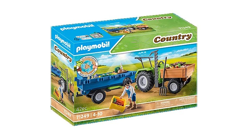 TRACTOR CON REMOLQUE PLAYMOBIL - SUMINISTROS CAMARA