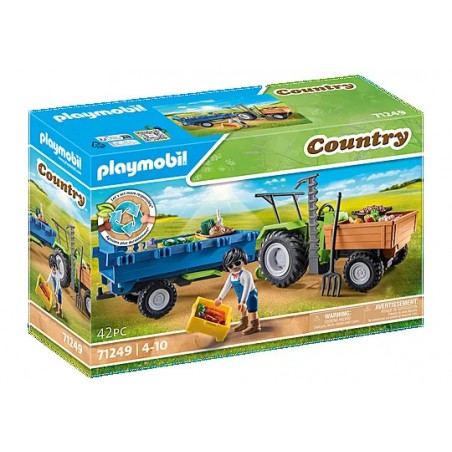 TRACTOR CON REMOLQUE PLAYMOBIL - SUMINISTROS CAMARA