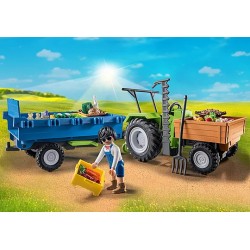 TRACTOR CON REMOLQUE PLAYMOBIL - SUMINISTROS CAMARA