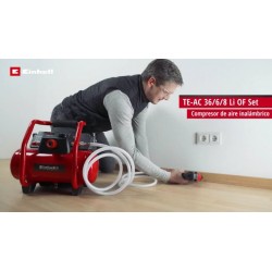 COMPRESOR DE AIRE INALAMBRICO TE-AC 36/6/8 Li OF Set-Solo EINHELL - SUMINISTROS CÁMARA