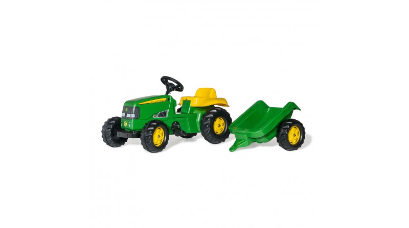 TRACTOR DE PEDALES ROLLLYKID JOHN DEERE CON REMOLQUE - SUMINISTROS CÁMARA