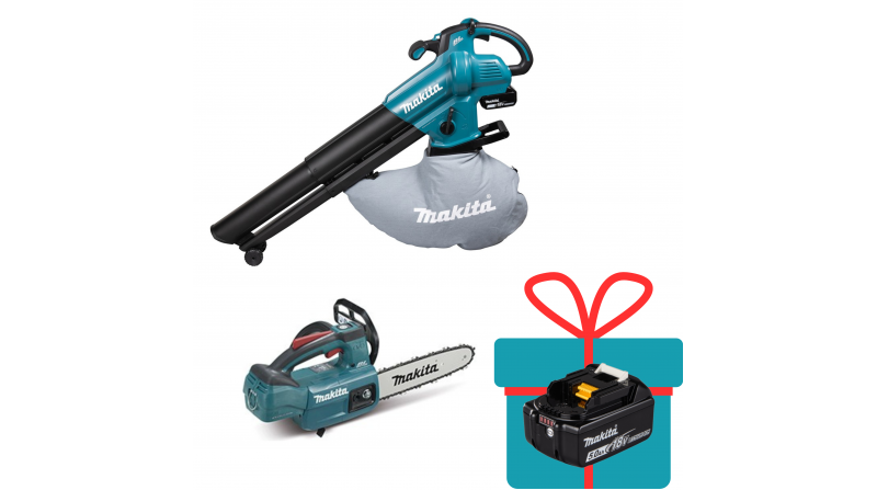 PACK MOTOSIERRA + SOPLADOR 18V MAKITA - SUMINISTROS CÁMARA