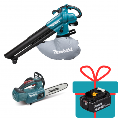 PACK MOTOSIERRA + SOPLADOR 18V MAKITA - SUMINISTROS CÁMARA